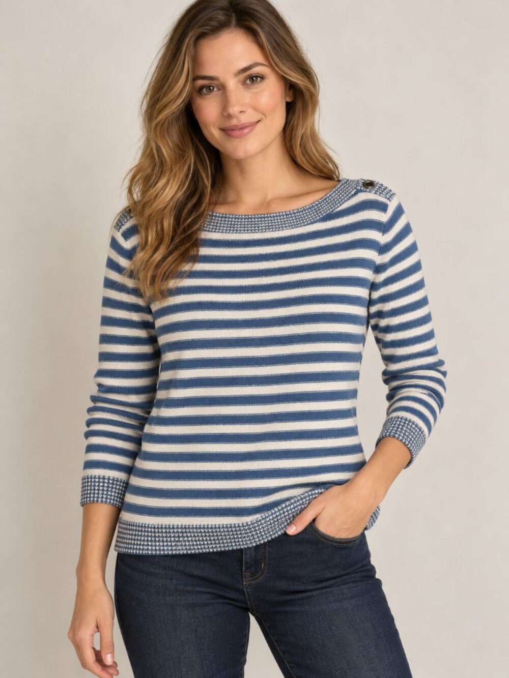 Lauren Jeans Co Ralph Lauren Nautical Striped Sweater Medium